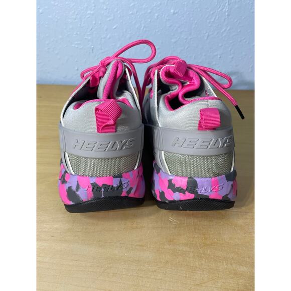 Heelys Force Gray Pink Camo Skate Sneakers Girls Size 5 Skater Kidcore - Picture 4 of 11